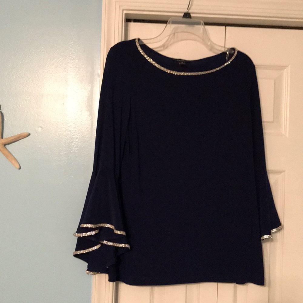 MKS navy blue top